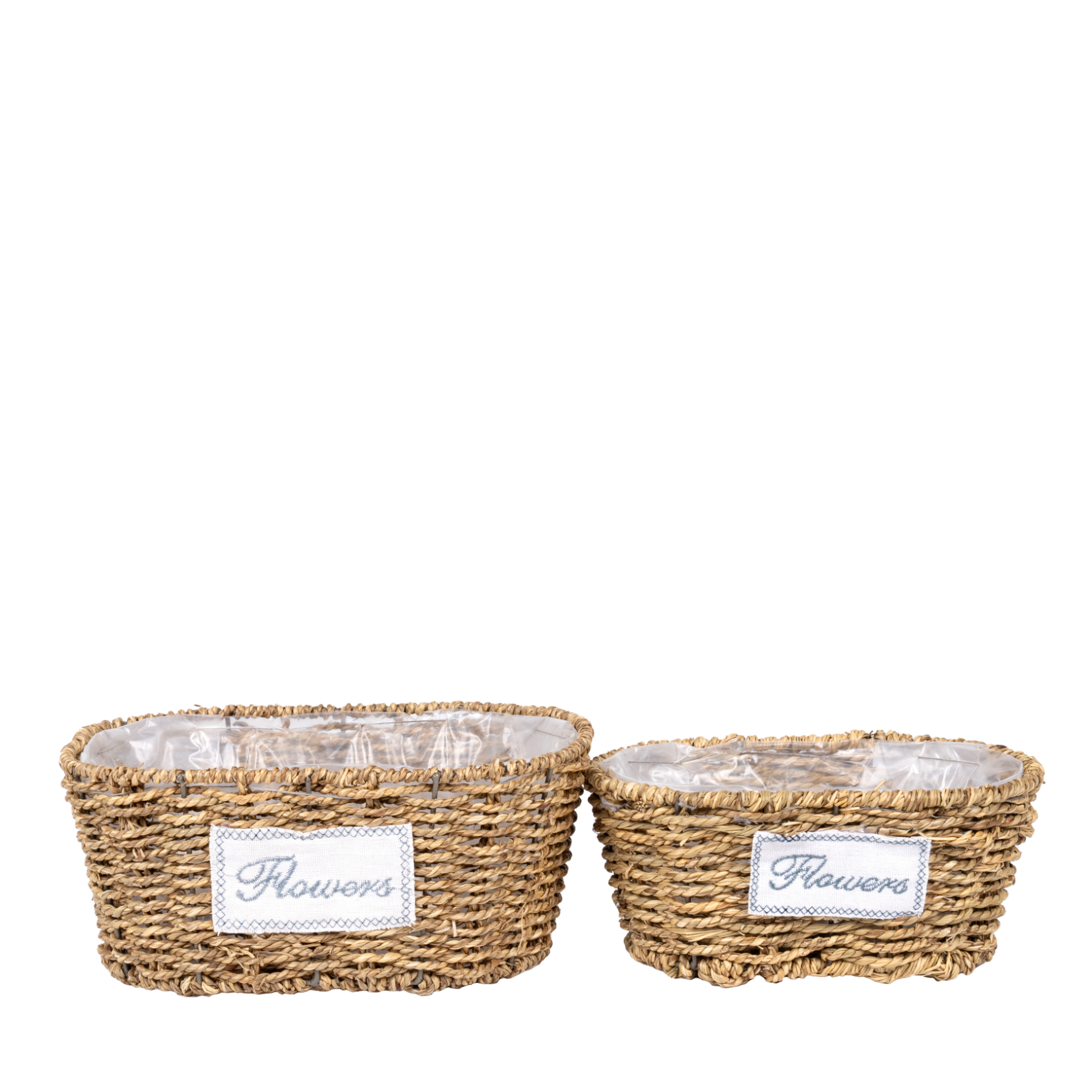 Grass baskets 32x22xH13, 25x16,5x11,5cm 2pcs